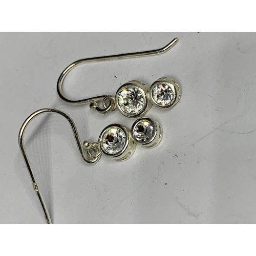 56 - THREE PAIRS OF SILVER EARRINGS