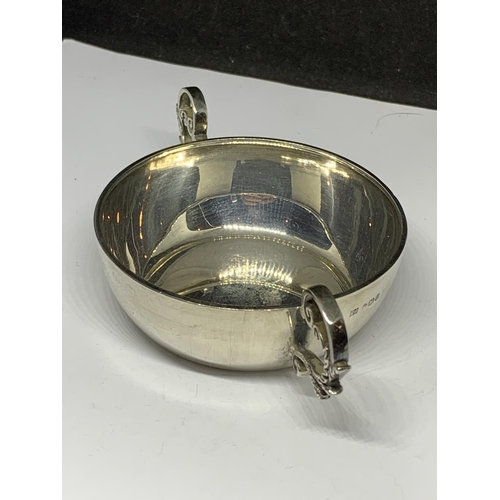 69 - A SHEFFIELD HALLMARKED SILVER TWIN HANDLED BOWL