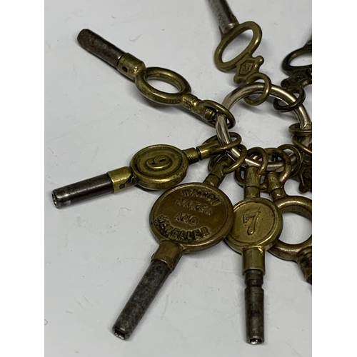 80 - TEN POCKET WATCH KEYS