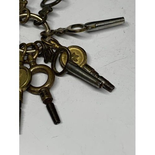 80 - TEN POCKET WATCH KEYS