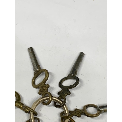 80 - TEN POCKET WATCH KEYS