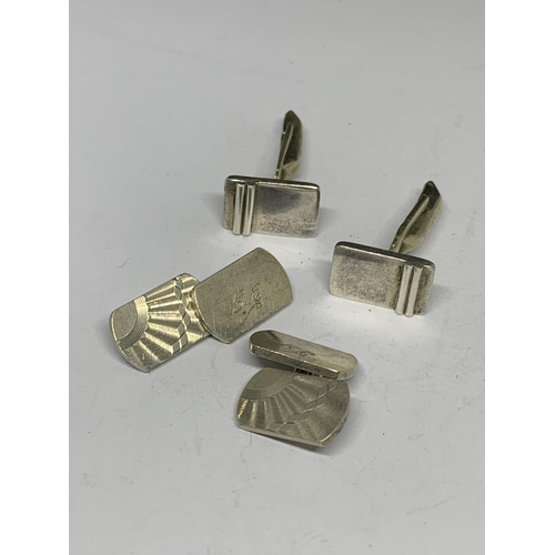 88 - TWO PAIRS OF SILVER CUFFLINKS