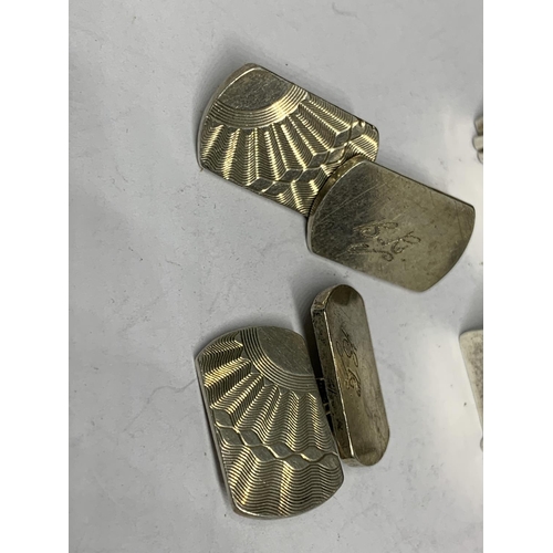 88 - TWO PAIRS OF SILVER CUFFLINKS