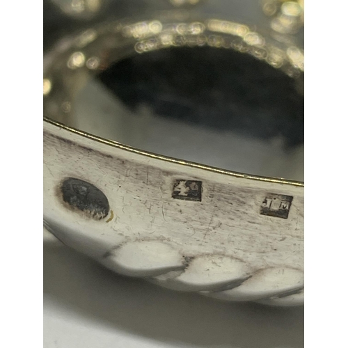 95 - A SILVER HANDLED DISH