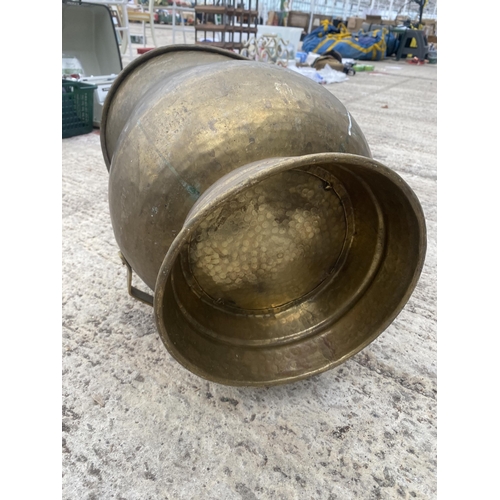 1617 - A VINTAGE BRASS COAL BUCKET