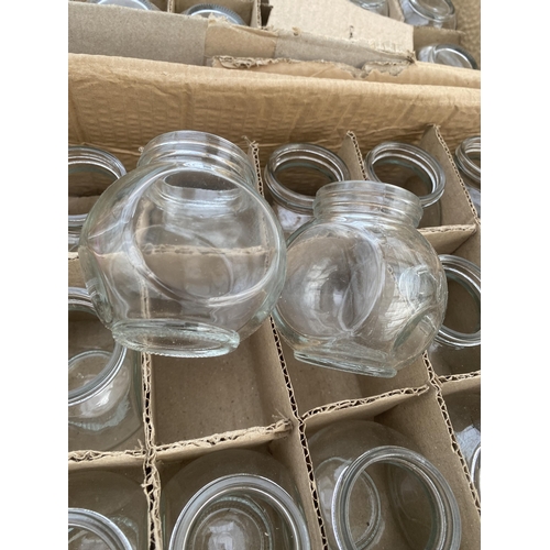 1781 - A LARGE QUANTITY OF AS NEW SMALL GLASS JARS