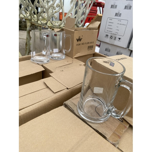 1788 - A LARGE QUANTITY OF NEW AND BOXED BEER GLASSES