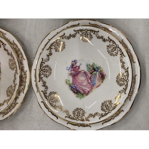 182 - SIX VINTAGE CHINA 'CRINOLENE LADY' TRIOS