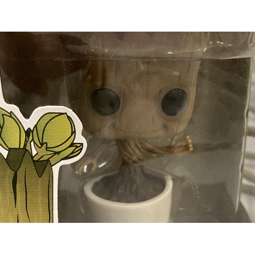 200 - A GUARDIANS OF THE GALSXY, DANCING 'GROOT' BOBBLEHEAD BY FUNKO POP!