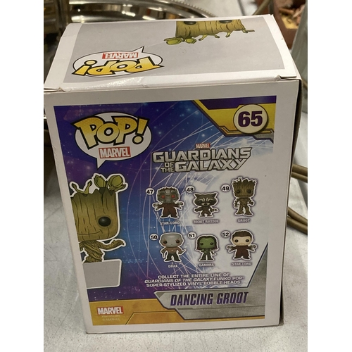 200 - A GUARDIANS OF THE GALSXY, DANCING 'GROOT' BOBBLEHEAD BY FUNKO POP!