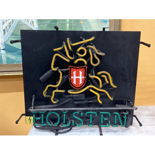 218 - A HOLSTEN NEON ADVERTISING SIGN, 56CM X 48CM