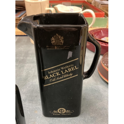 261 - TWO JOHNNIE WALKER BLACK LABEL WHISKY WATER JUGS