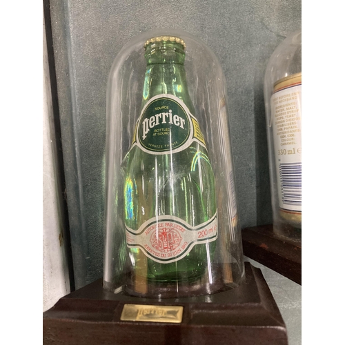 266 - TWO DOMED BAR FONT BOTTLE OPENERS TO INCLUDE PERRIER AND CARLTON LAGER