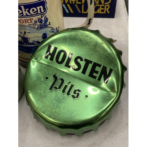 268 - THREE BAR FONTS TO INCLUDE BLACKTHORN CIDER, HEINEKEN AND HOLSTEN PILS