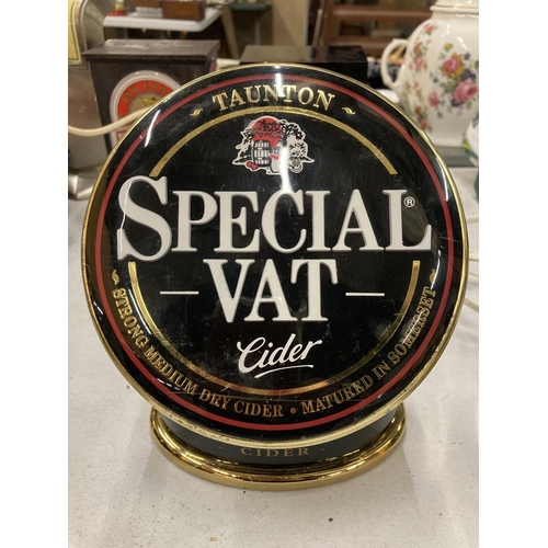 272 - THREE CIDER BAR FONTS TO INCLUDE WOODPECKER, STRONGBOW AND TAUNTON SPECIAL VAT