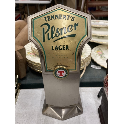 275 - THREE LAGER BEER FONTS TO INCLUDE CARLSBERG, TENNENT'S PILSNER AND SKOL