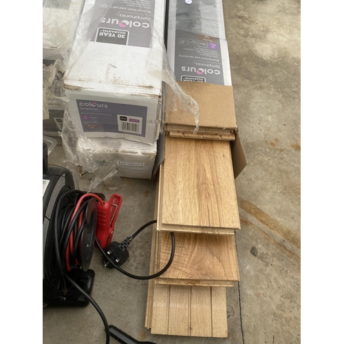 1744 - FIVE PACKS OF BRUSHED FINISH SOLID OAK FLOORING