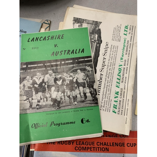 1011 - A COLLECTION OF VINTAGE RUGBY PROGRAMMES AND CIGARETTE CARDS ETC