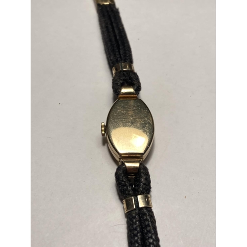 175 - A LADIES VINTAGE 9 CARAT GOLD CASED TUDOR WRIST WATCH