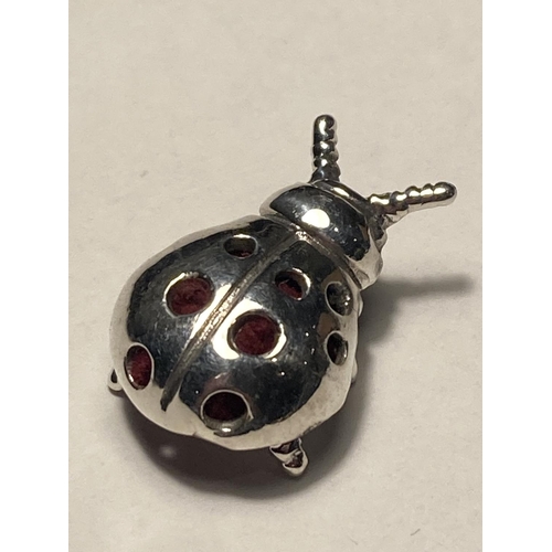 4 - A SILVER LADYBIRD MINIATURE PIN CUSHION