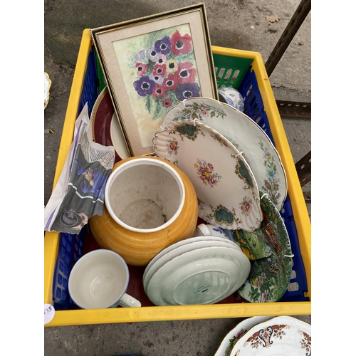 1949 - AN ASSORTMENT OF CERAMICS TO INCLUDE PLATES AND BOWLS ETC