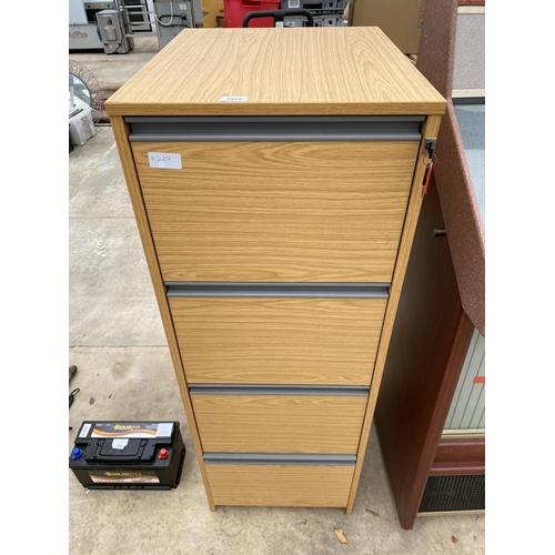 1979 - A FOUR DRAWER WOODEN FILING CABINET