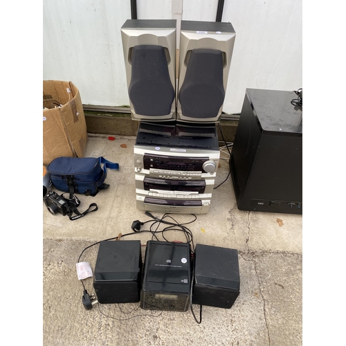 2384 - AN ALBA STEREO SYSTEM WITH SPEAKERS AND A FURTHER STEREO WITH SPEAKERS