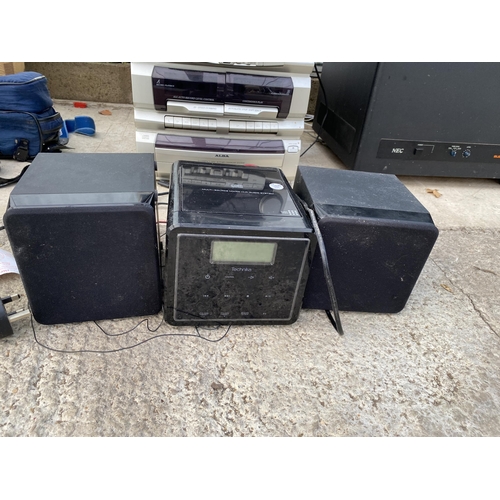 2384 - AN ALBA STEREO SYSTEM WITH SPEAKERS AND A FURTHER STEREO WITH SPEAKERS