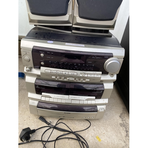 2384 - AN ALBA STEREO SYSTEM WITH SPEAKERS AND A FURTHER STEREO WITH SPEAKERS