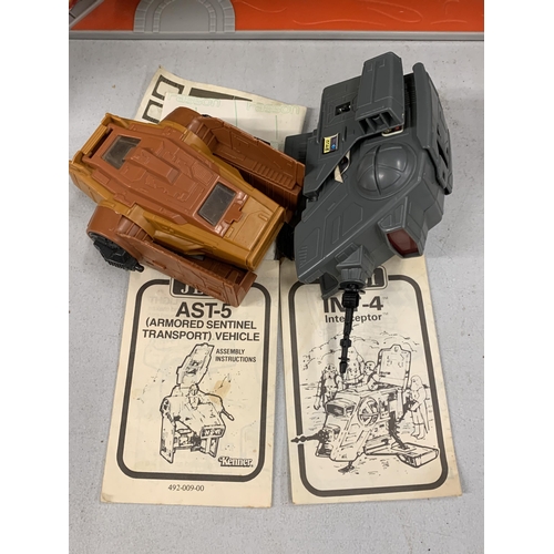 1022 - A STAR WARS RETURN OF THE JEDI AST-5 (ARMORED SENTINEL TRANSPORT) VEHICLE AND A INT-4 INTERCEPTOR BO... 