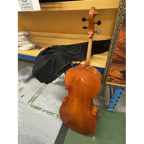 85 - A VINTAGE GERMAN CELLO WITH CASE