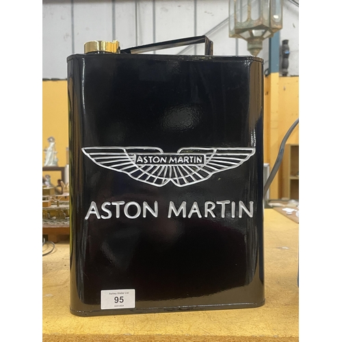 95 - A BLACK ASTON MARTIN PETROL CAN