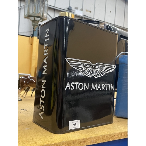 95 - A BLACK ASTON MARTIN PETROL CAN