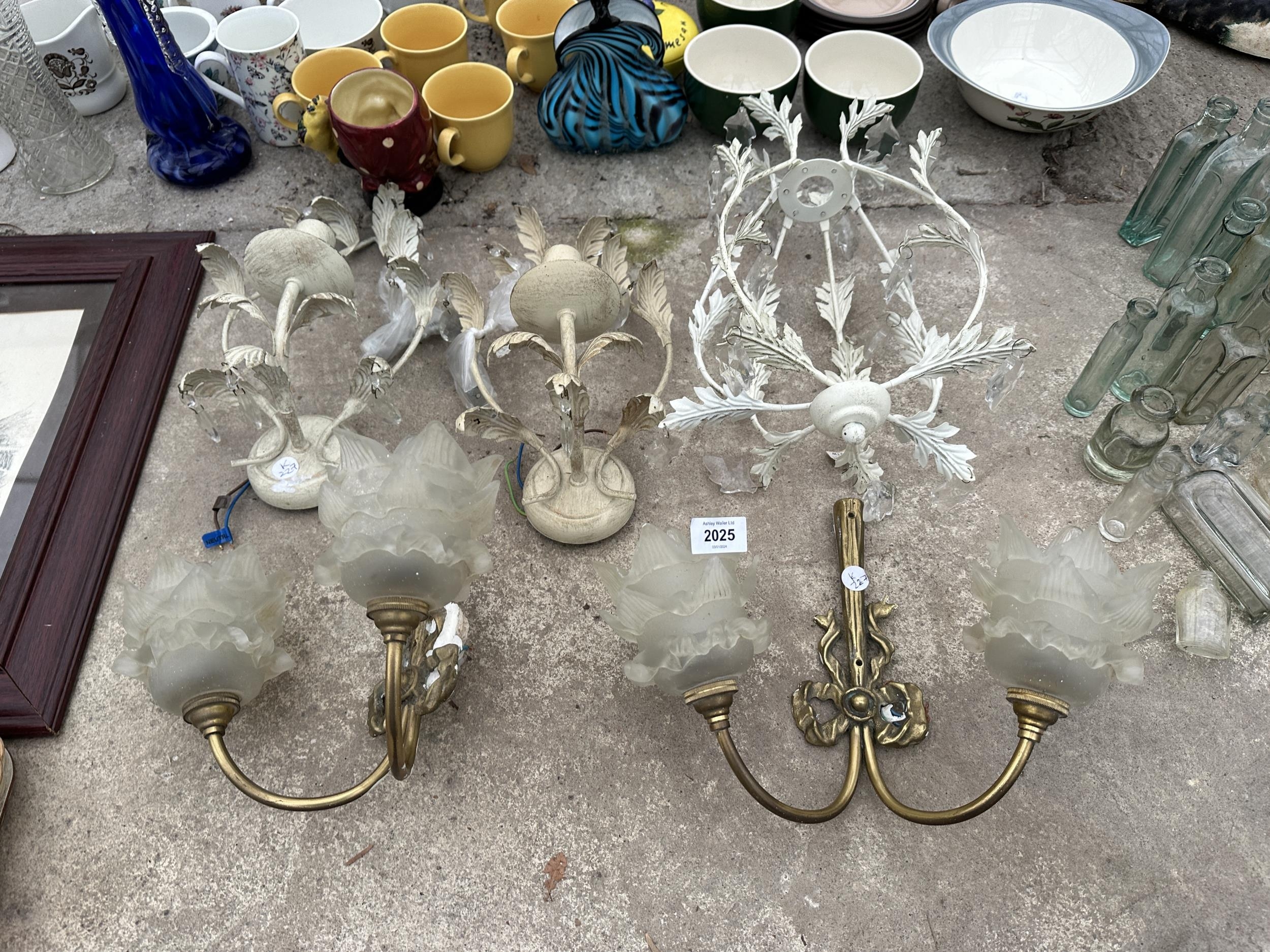 AN ASSORTMENT OF DECORATIVE LIGHT FITTINGS