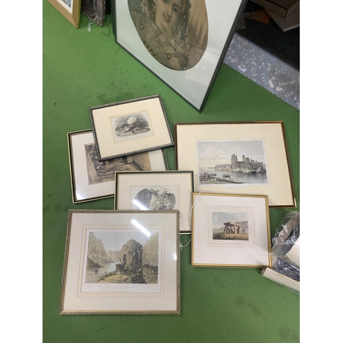 1211 - A COLLECTION OF VINTAGE FRAMED ENGRAVINGS