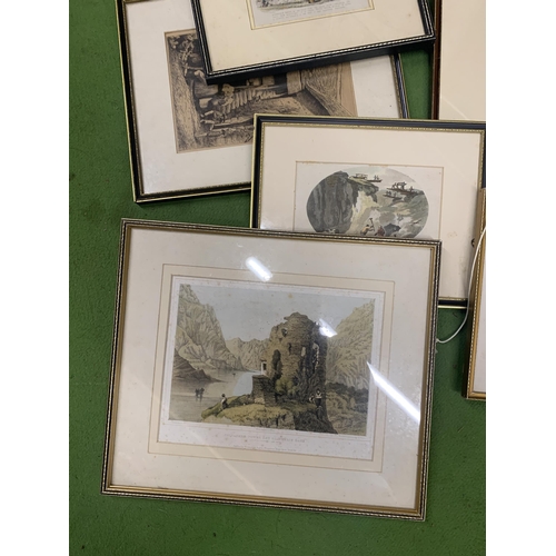 1211 - A COLLECTION OF VINTAGE FRAMED ENGRAVINGS