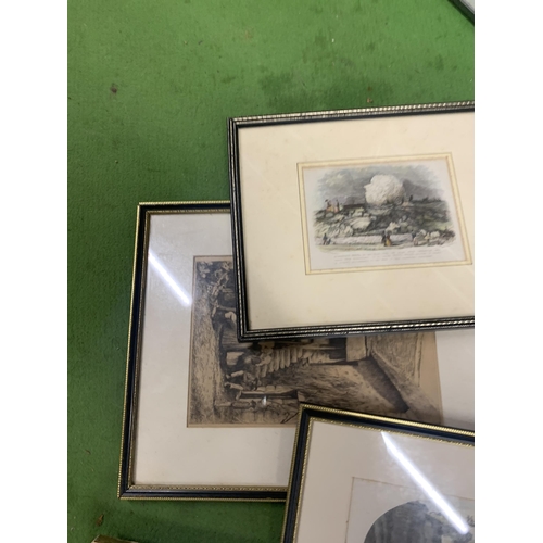 1211 - A COLLECTION OF VINTAGE FRAMED ENGRAVINGS