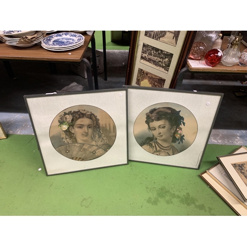 1212 - A PAIR OF FRAMED PORTRAIT ENGRAVINGS