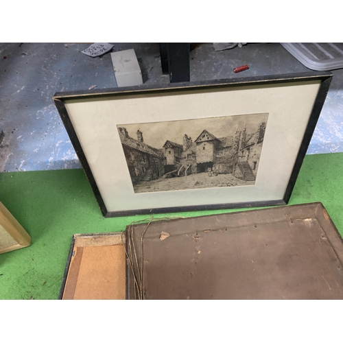 1232 - A GROUP OF VINTAGE FRAMED ENGRAVINGS