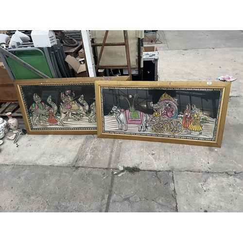 2060 - TWO GILT FRAMED PRINTS OF INDIAN SCENES