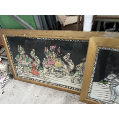 2060 - TWO GILT FRAMED PRINTS OF INDIAN SCENES