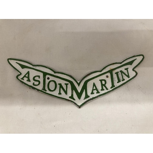 300 - A CAST METAL ASTON MARTIN SIGN