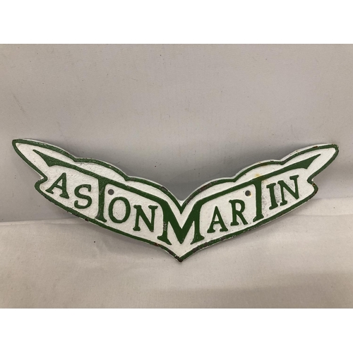 300 - A CAST METAL ASTON MARTIN SIGN