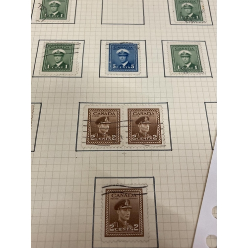 376 - TEN PLUS SHEETS CONTAINING CANADIAN STAMPS