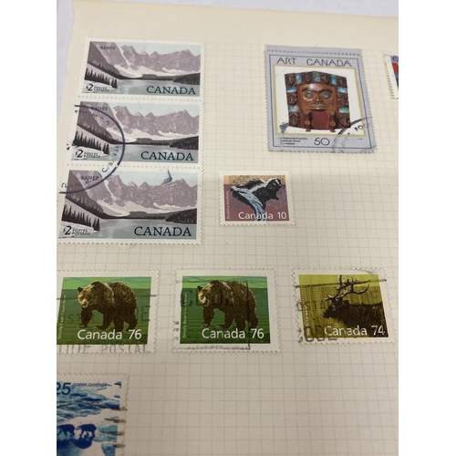 376 - TEN PLUS SHEETS CONTAINING CANADIAN STAMPS