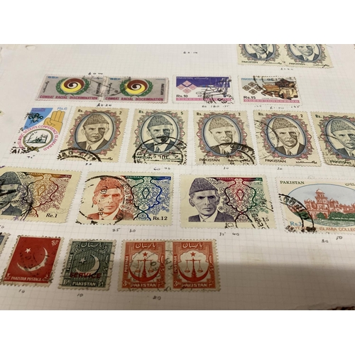 379 - TEN PLUS SHEETS CONTAINING STAMPS FROM PAKISTAN