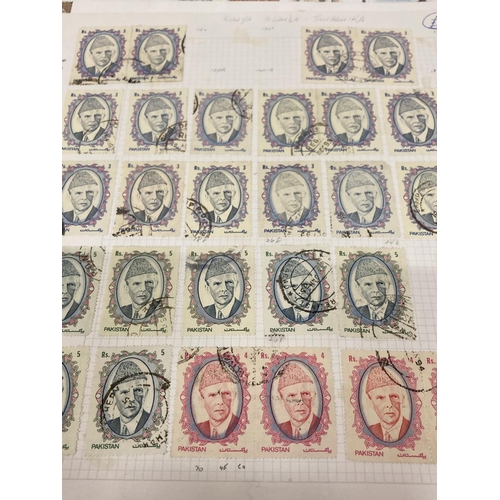 379 - TEN PLUS SHEETS CONTAINING STAMPS FROM PAKISTAN