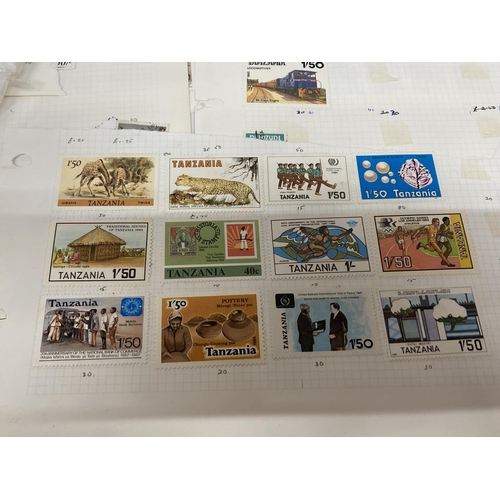 381 - TEN PLUS SHEETS CONTAINING STAMPS FROM TANZANIA