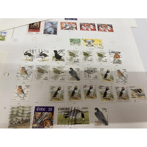 382 - TEN PLUS SHEETS CONTAINING STAMPS FROM IRELAND