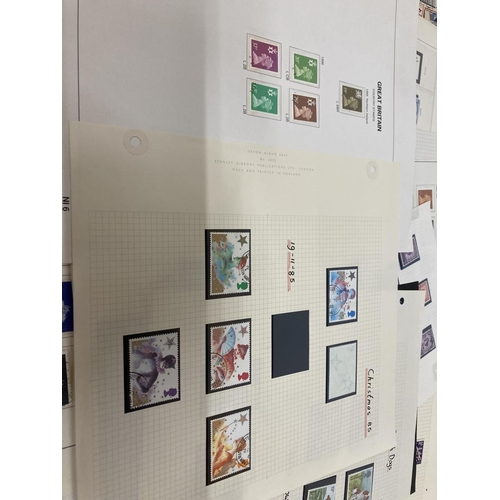 387 - TEN PLUS SHEETS CONTAINING STAMPS FROM GREAT BRITAIN